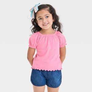 Cat & Jack Pink Short Sleeve Tee